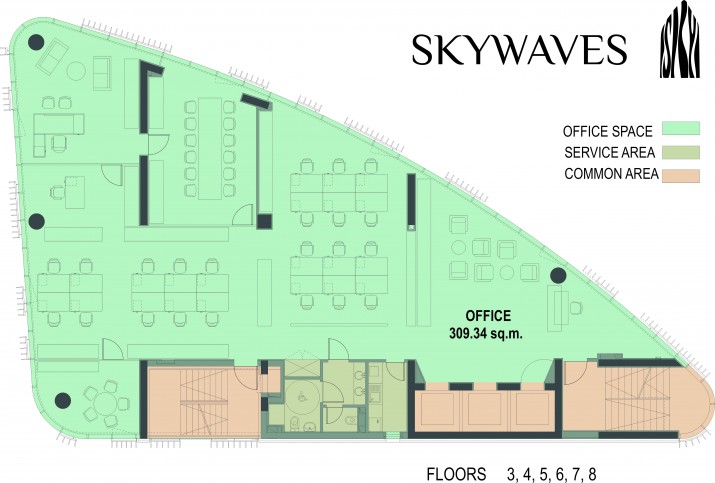 Примерна разработка на Open Space офис в Skywaves